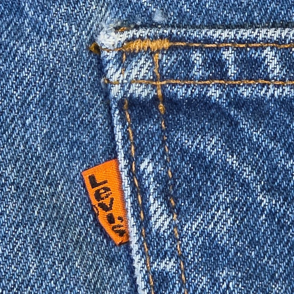 VTG Levi's 517 Jeans 40x32 Orange Tab Bootcut Blue Mens Denim *READ*